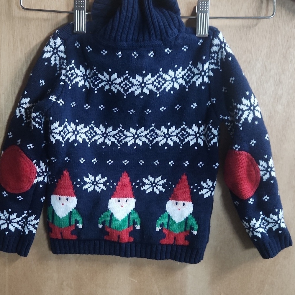 Jingles & Joy Navy Blue 24 Months Sweater Gnomes And Snowflakes - Picture 5 of 5